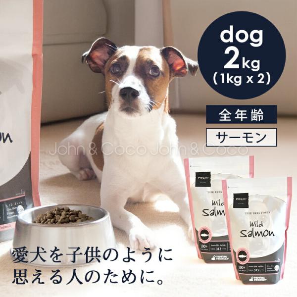 POCHI（ポチ） ザ・ドッグフード ベーシック ワイルドサーモン 1kg×2個 ドライフード 小粒...