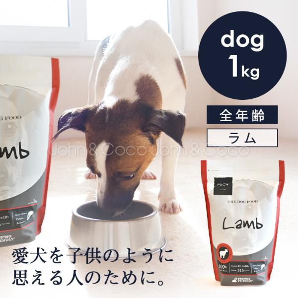 POCHI（ポチ） ザ・ドッグフード ベーシック ラム 1kg ドライフード 小粒 犬 グレインフリ...