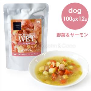 POCHI（ポチ） ザ・ドッグフード ウェット 5種の野菜とサーモンのスープ 100g×12｜john-coco