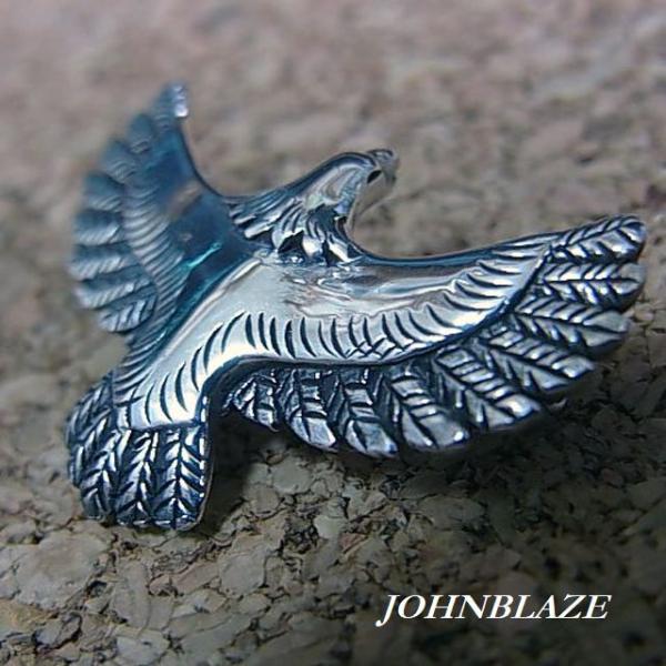 シルバー925製 ペンダントトップ イーグル 鷲 2点留めフープ シルバーアクセ メンズ レディース...