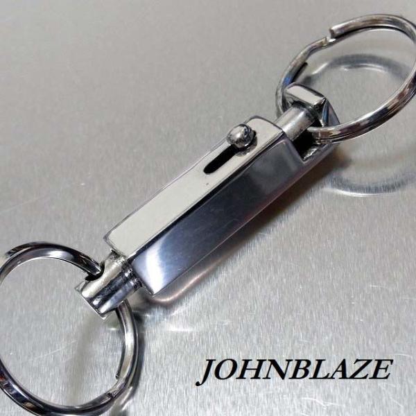 ダブル2重リングカン キーホルダー/キーリング ジョイントパーツ シルバー925製