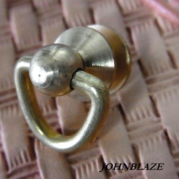 ドロップハンドル ネジ式 真鍮製 ブラス 金色 シンプル 無地 Ｄ型リング 360度回転式 シカゴス...