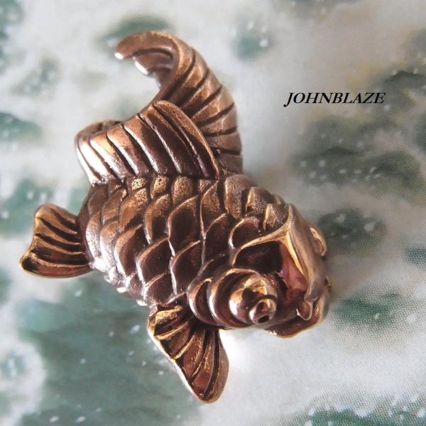 コンチョ ネジ式 ネジ 金魚 キンギョ 観賞魚 日本 和 風情 情緒 和金 琉金 銅製 コパー ネジ...
