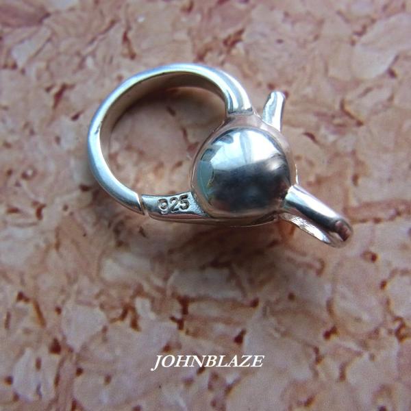 シルバー925製 小型 クラスプ シンプル 無地トリガースナップ式フック ジョイントパーツ