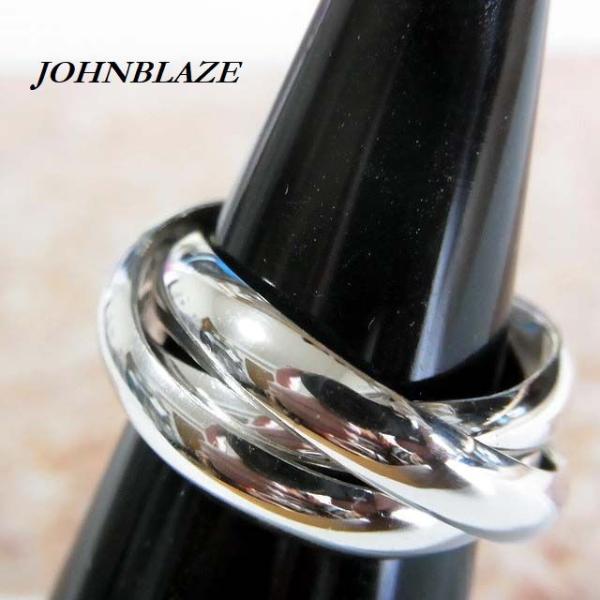 トリニティ レディース ウィメンズ　シンプル 3.6ミリ幅 無地 トリプル 3連リング 指輪 9号 ...