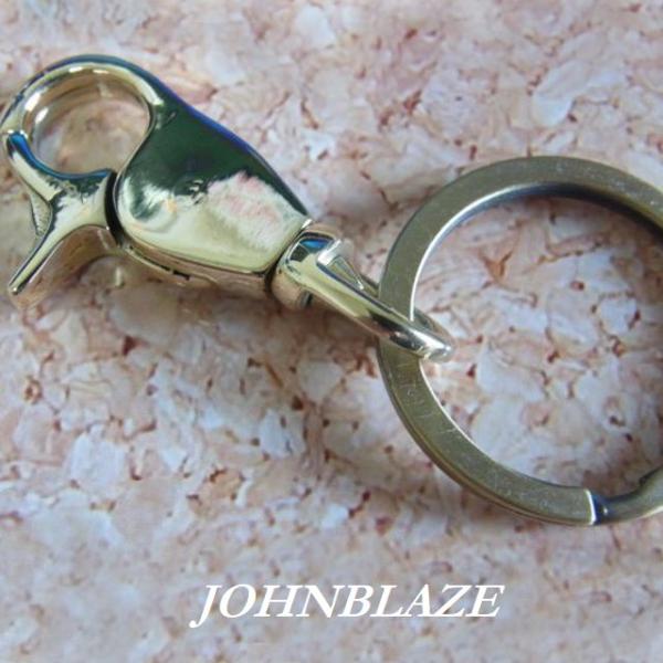 金色 真鍮製 キーチェーン キーホルダー キーリング 無地 シンプル プレーン ジョイントパーツ ツ...