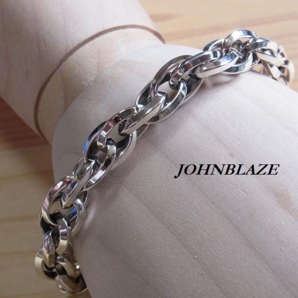 シルバ−925製 ブレスレット あずき オーバル型組みチェーン 9mm幅 ロール メンズ 男性用 腕...