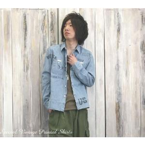 BARNS バーンズ ハードヴィンテージデニムスペシャルプリントシャツ メンズ おしゃれ｜johnbull-jeans