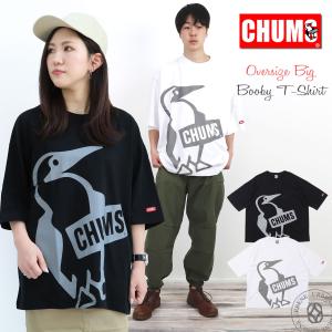 チャムス Tシャツ CHUMS クルーネック 半袖 チャムスロゴ オーバーサイズビッグブービーTシャツ レディース メンズ ユニセックス アメカジ フェス アウトドア｜johnbull-jeans