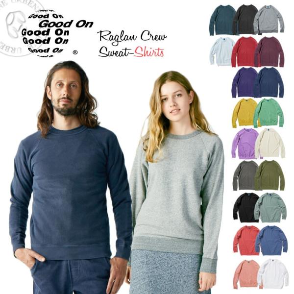 トレーナー GOOD ON グッドオン 長袖 ピグメントダイ ラグランクルースウェットシャツ メンズ...