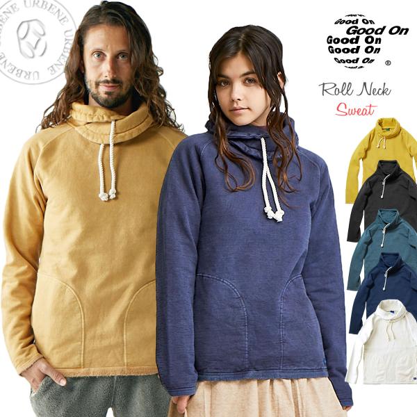 トレーナー GOOD ON グッドオン 長袖 ピグメントダイ ラグランロールネックスウェット フレン...