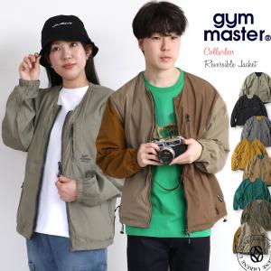 ジャケット ジムマスター リバーシブル Gym Master アウター RVナイロンウィンドブレイク ノーカラー ジャケット gymmaster ウィンドブレーカー 春夏スタイル｜johnbull-jeans