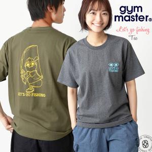 プリントTシャツ ジムマスター Gym Master レッツゴーフィッシングショートスリーブカットソー 半袖  バックプリント クルーネック カットソー 春夏スタイル｜johnbull-pants