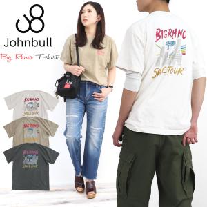 グッドロックTシャツ 半袖ジョンブル レディース Johnbull プリント GOOD ROCK SPEED別注 BIG RHINO zc783 男女兼用 ユニセックス ロックTシャツ｜johnbull-pants