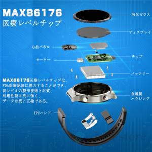スマートウォッチ 日本製 センサー 心電図EC...の詳細画像4