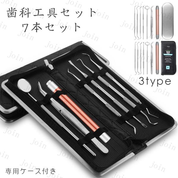 歯用ツール 7本セット (br105) 日本国内当日発送 歯石削り デンタルケア 歯間 ヤニ 歯垢 ...