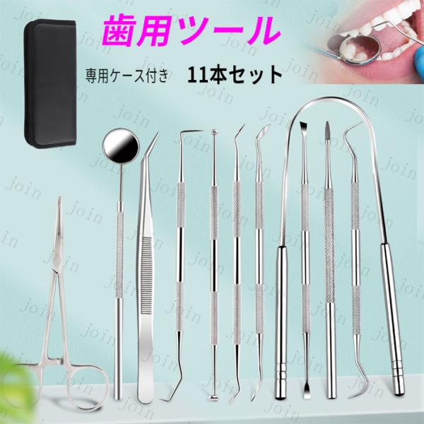 歯石取り器具 日本国内当日発送 11本セット 口内ケア 歯石 ヤニ取り 歯垢 しこう取り デンタルツ...