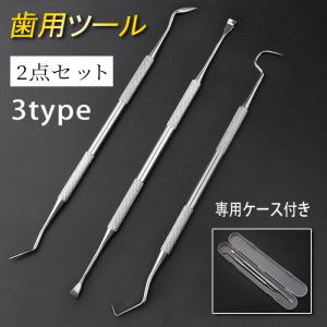 br183#歯垢取り 2点セット 日本国内 3type 歯石取り器具