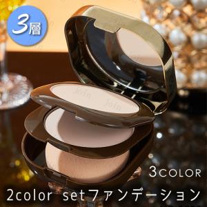 2 in 1 ファンデーション 日本国内当日発送 3colors パウダーファンデーション 韓国コスメ カバー力 パウダーファンデ 崩れにくい 50代 40代 30代 マット #cs603