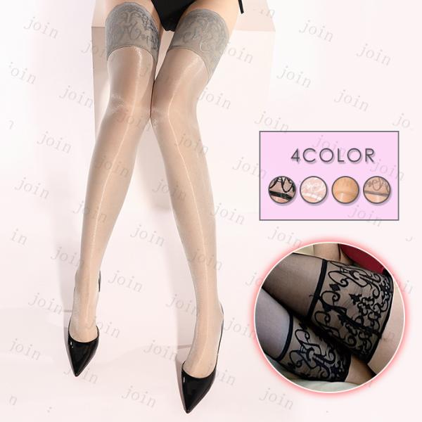 ストッキング 膝上 日本国内当日発送 4color  ニーハイストッキング 下着 レディース 女性 ...