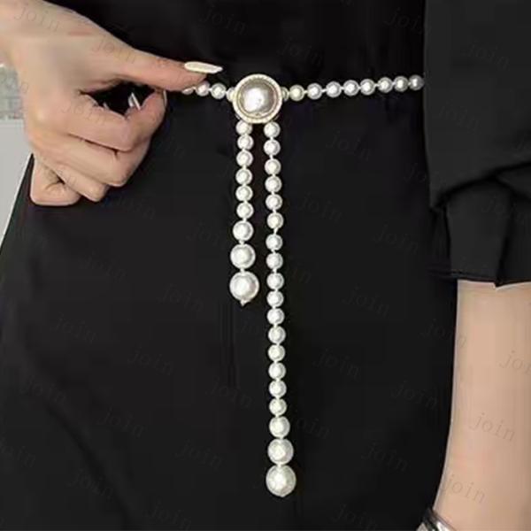 ベルト レディース (z93#) 日本国内当日発送 パールベルト ドレス エレガント 可愛い ゴムベ...