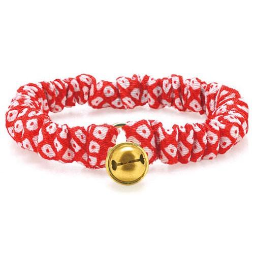 猫の暮らし キャットカラー シュシュ福ちりめん 赤