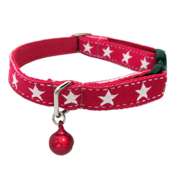 猫の暮らし キャットカラー スターステッチ レッド