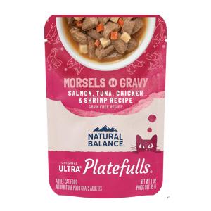 ナチュラルバランス 猫 プレートフル サーモン・ツナ・鶏肉＆シュリンプレシピ 85g オリジナルウルトラ キャットフード