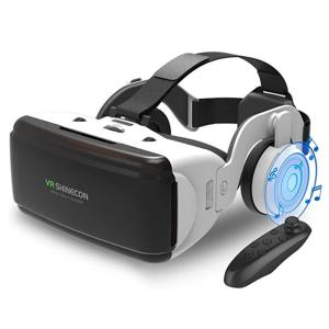 【在庫処分】3D VRゴーグル ヘッドホン VRコントローラー付き VR SINECON 仮想現実 スマートフォン 電話 ヘッドセット ゴーグル 双眼鏡 ビデオ ゲーム