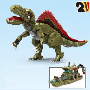 【在庫処分】ZMBLock ブロック 2in1 恐竜 特殊船 31027 スピノサウルス モデル 可動  装飾品 子供 おもちゃ プレゼント