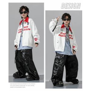 野球シャツ ストライプ柄 ホワイト ブルー ジ...の詳細画像5