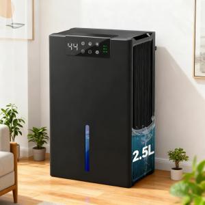 除湿機 ハイブリッド式 小型 ブラック 衣類乾燥機 除湿器 軽量 部屋干し 湿気取り 最大除湿量750ML/日 大容量2500ML 10-22畳対応 切りタイマー付き 除湿機 静音