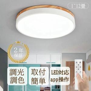 シーリングライト LED 木調目 北欧 調光 調色 6畳 8畳 10畳 おしゃれ led 照明 天井照明 長寿命 節電 省エネ APP制御 LEDライト 12畳 LEDシーリングライト ビー