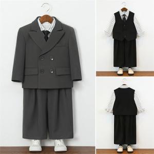 入学式 スーツ 男の子 おしゃれ 韓国風 ダブ...の詳細画像3