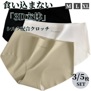 夏用 アイスシルク ショーツ レディース シームレス 5枚セット 接触冷感 涼しい ヨガ スポーツ 食い込まない 響かない 3D立体 パンツ 締め付けない 下着 無縫製