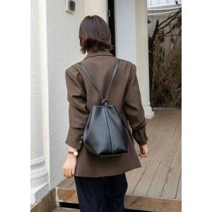 本革 バケツバッグ レディース 2way トー...の詳細画像4
