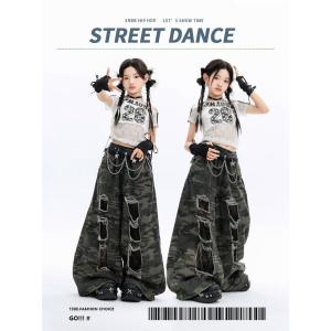 ヒップホップ 女の子 キッズ ダンス衣装 セッ...の詳細画像1