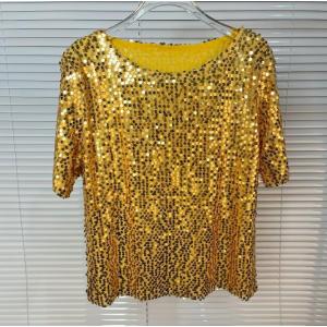 スパンコールtシャツ レディース 半袖tシャツ...の詳細画像4
