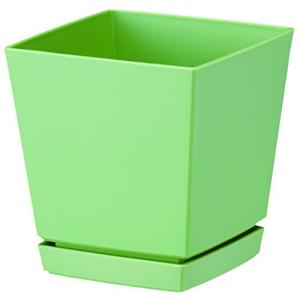 大和プラスチック クエンチローポット 4号 アッシュグリーン