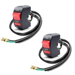 サムコス バイク スイッチ 汎用 2個22mm 押しボタンスイッチ ON/OFF 自転車用スイッチ コンパクト 多用途 取付け 簡単