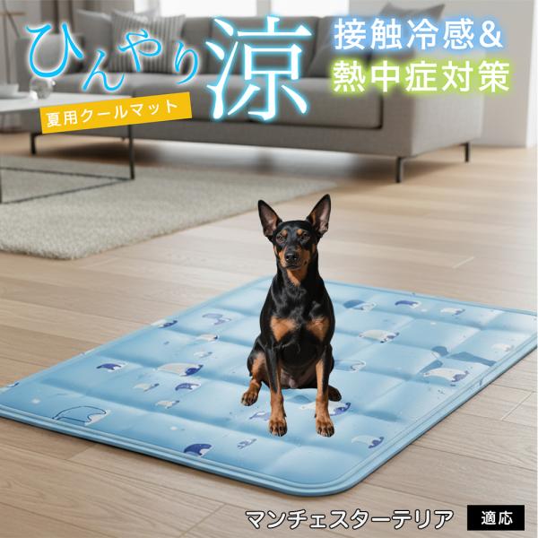 マンチェスターテリア犬 マンチェ ペット クールマット ひんやりマット 犬 猫 夏用 冷感 ジェル ...