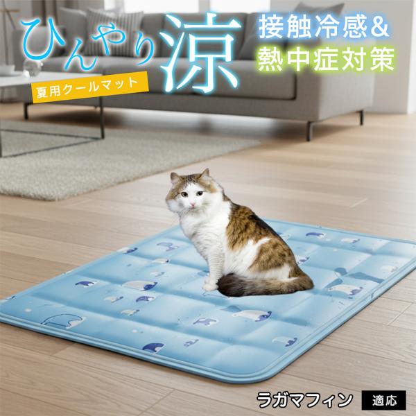 ラガマフィン猫 ラガマフィン ペット クールマット ひんやりマット 犬 猫 夏用 冷感 ジェル 暑さ...