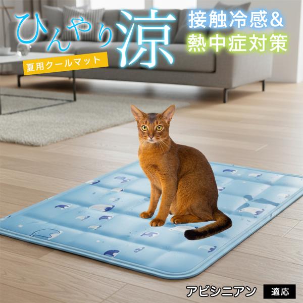 アビシニアン猫 アビ ペット クールマット ひんやりマット 犬 猫 夏用 冷感 ジェル 暑さ対策 熱...