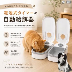狆犬種 狆 自動給餌器 タイマー式 犬 猫 1食 2食 自動餌やり機 電池式 留守番 ペット 小動物