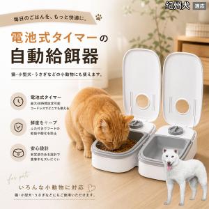 紀州犬種 紀州 自動給餌器 タイマー式 犬 猫 1食 2食 自動餌やり機 電池式 留守番 ペット 小動物