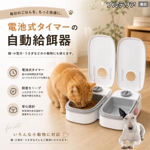 ミニチュアブルテリア犬 ミニブル 自動給餌器 タイマー式 犬 猫 1食 2食 自動餌やり機 電池式 留守番 ペット 小動物