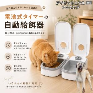 アイリッシュウルフハウンド犬 ウルフハウンド 自動給餌器 タイマー式 犬 猫 1食 2食 自動餌やり機 電池式 留守番 ペット 小動物