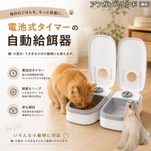 アフガンハウンド犬 アフガン 自動給餌器 タイマー式 犬 猫 1食 2食 自動餌やり機 電池式 留守番 ペット 小動物