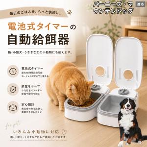 バーニーズマウンテンドッグ犬 バーニーズ 自動給餌器 タイマー式 犬 猫 1食 2食 自動餌やり機 電池式 留守番 ペット 小動物