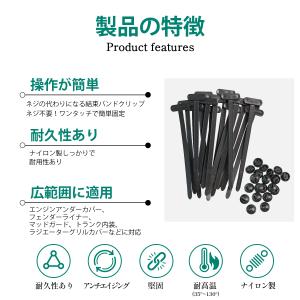 なセルフロック式ナイロン製20個ユニバーサルケ...の詳細画像1